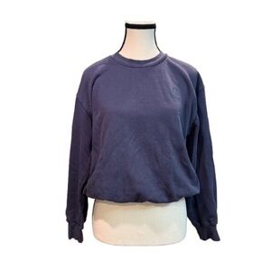 Fabletics Cropped Crewneck Sweatshirt LS2252089 Blue